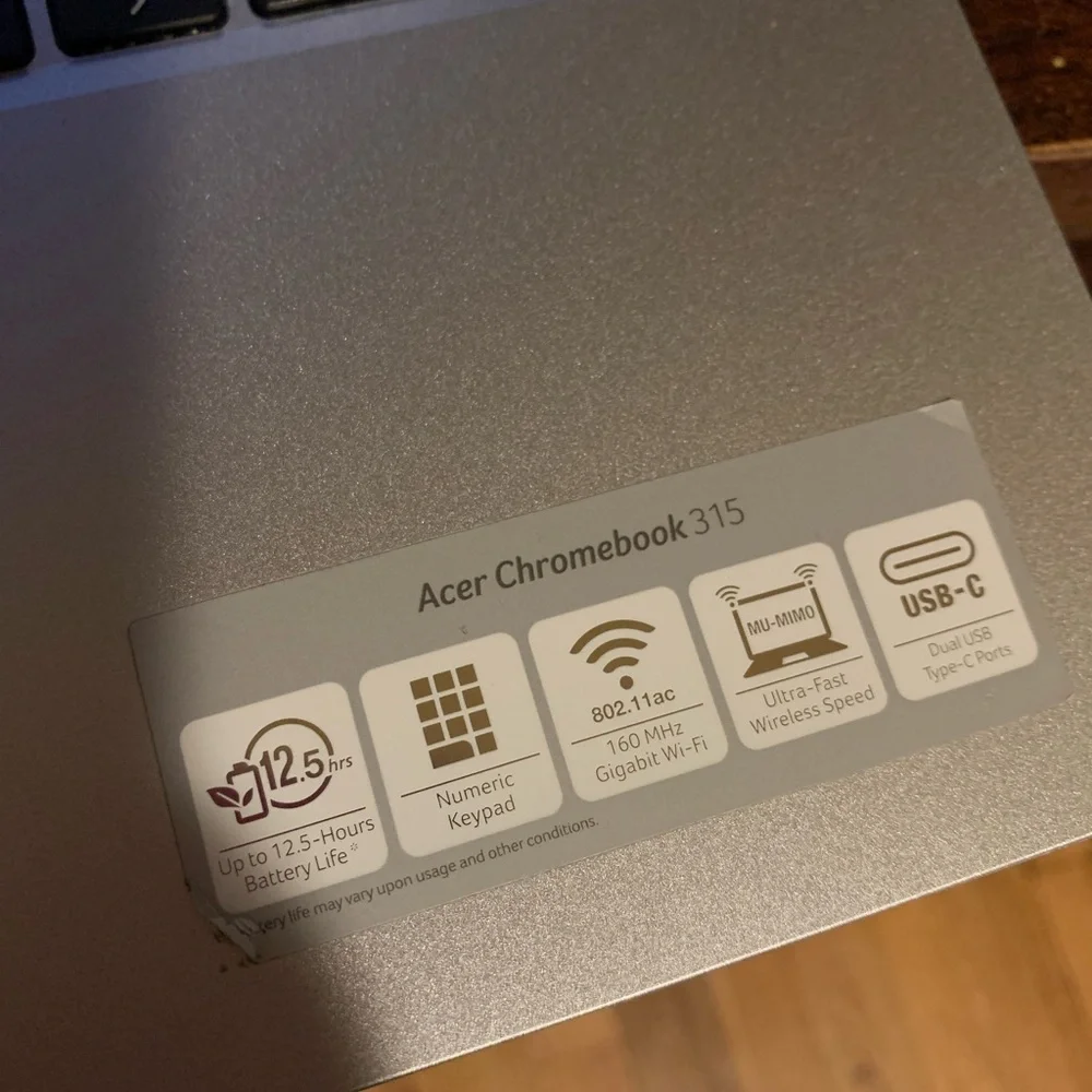 Acer Chromebook - Silver